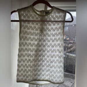 Vintage 60s Vienna Lace knit shell top - Size S